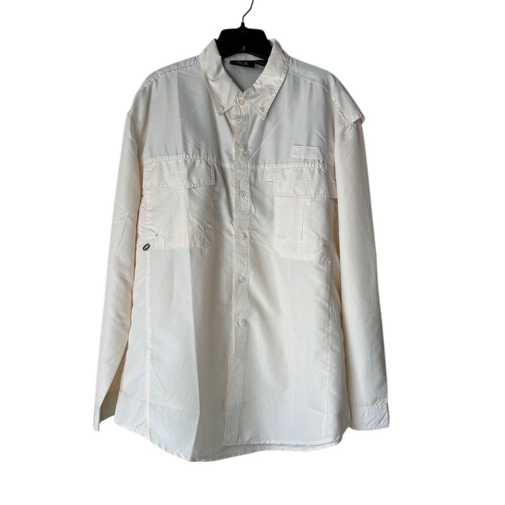 Stillwater Men's Long Sleeve Button-Up Shirt White Size M Casual
